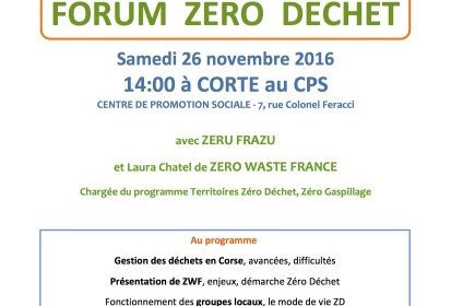 Affiche Forum Zéro Déchet 26.11.2016